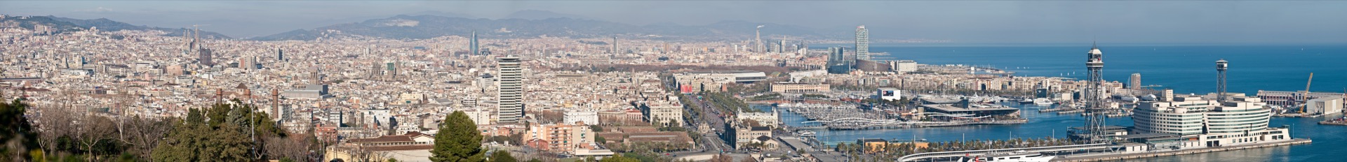 Barcelona Spain city panorama Mediterranean